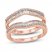 Diamond Enhancer Ring 1/2 ct tw Round/Baguette 14K Rose Gold