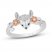 Disney Treasures Bambi Diamond Ring 1/10 ct tw Round-Cut Sterling Silver/10K Rose Gold