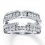 Diamond Enhancer Ring 1 ct tw Round-cut 14K White Gold