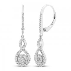 Neil Lane Diamond Dangle Earrings 1/2 ct tw 14K White Gold