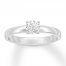 Certified Diamond Solitaire 1/2 Carat Round-cut 14K White Gold