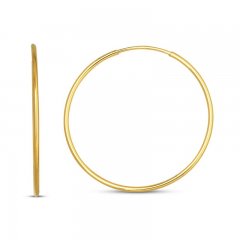 Endless Hoop Earrings 14K Yellow Gold 21mm