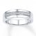 Men's Wedding Band 1/10 ct tw Diamonds 10K White Gold