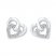 Heart Earrings 1/10 ct tw Diamonds Sterling Silver