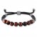 Men's Chalcedony/Onyx Bead Bolo Bracelet Sterling Silver