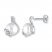 Cultured Pearl Earrings 1/10 ct tw Diamonds Sterling Silver