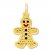 Gingerbread Man Charm 14K Yellow Gold