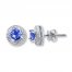 Tanzanite Earrings Diamond Accents Sterling Silver