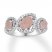 Guava Quartz & White Topaz Ring Sterling Silver