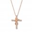 Le Vian Diamond Cross Necklace 1/2 ct tw 14K Strawberry Gold