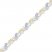 Diamond Heart Bracelet 1/10 ct tw Sterling Silver/10K Gold