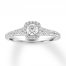 Diamond Engagement Ring 5/8 ct tw Round-cut 14K White Gold