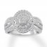 Diamond Engagement Ring 1/2 ct tw Round-cut 10K White Gold