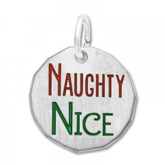 Naughty or Nice Charm Sterling Silver