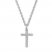 Diamond Cross Necklace 1/4 ct tw Round-cut 10K White Gold