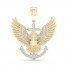 Men's Eagle & Anchor Diamond Pendant 1/5 ct tw Round-cut 10K Yellow Gold