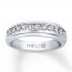 Men's Wedding Band 1/2 ct tw Leo Diamonds 14K White Gold