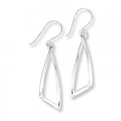 Dangle Earrings Triangles Sterling Silver