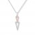 Triangle Necklace 1/6 ct tw Diamonds Sterling Silver/10K Gold