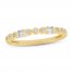 Diamond Anniversary Ring 1/8 ct tw Round/Baguette 10K Yellow Gold