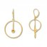 Circle Drop Earrings 10K Yellow Gold