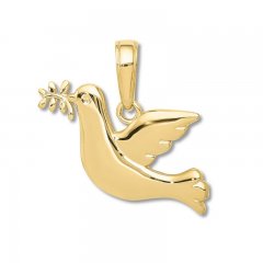 Dove Charm 14K Yellow Gold