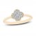 Diamond Clover Ring 1/10 ct tw Round-cut 10K Yellow Gold