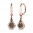 Le Vian Diamond Dangle Earrings 1/2 ct tw 14K Strawberry Gold