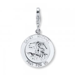 St. Michael Medal Charm Sterling Silver