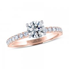 THE LEO Ideal Cut Diamond Engagement Ring 1-1/4 ct tw 14K Rose Gold