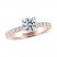 THE LEO Ideal Cut Diamond Engagement Ring 1-1/4 ct tw 14K Rose Gold