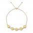 Textured Circle Bolo Bracelet 10K Yellow Gold