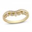 Diamond Contour Ring 1/3 ct tw Round-cut 14K Yellow Gold