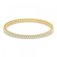 Diamond Fashion Bracelet 3 ct tw 10K Yellow Gold 7"