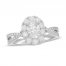 Neil Lane Diamond Engagement Ring 1-3/4 ct tw Oval/Round 14K White Gold