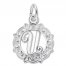 Letter U Charm Sterling Silver