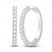 Diamond Hoop Earrings 1/2 ct tw 10K White Gold