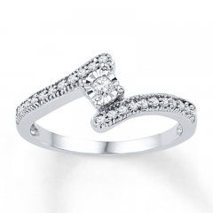 Diamond Promise Ring 1/5 ct tw Round-cut Sterling Silver