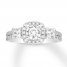 Three-Stone Diamond Ring 1-1/4 ct tw Round-cut 14K White Gold