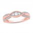 Diamond Anniversary Ring 1/5 ct tw 10K Rose Gold