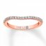 Leo Diamond Wedding Band 1/5 ct tw Round-cut 14K Rose Gold