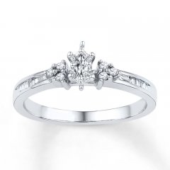 Diamond Promise Ring 1/5 carat tw Sterling Silver