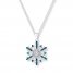 Snowflake Necklace 1/5 ct tw Diamonds Sterling Silver