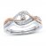 Promise Ring 1/5 ct tw Diamonds Sterling Silver/10K Rose Gold