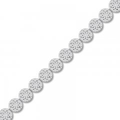 Diamond Bracelet 2 ct tw Round-cut 10K White Gold