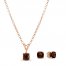 Le Vian Chocolate Quartz Boxed Set 14K Strawberry Gold-Electroplate