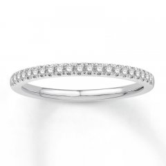 Diamond Wedding Band 1/8 ct tw 10K White Gold