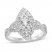 Multi-Diamond Engagement Ring 7/8 ct tw Round-cut 14K White Gold