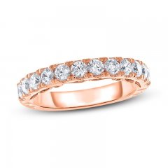 Adrianna Papell Diamond Anniversary Ring 1 ct tw Round-cut 14K Rose Gold