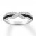 Black & White Diamond Anniversary Band 3/8 ct tw 14K White Gold